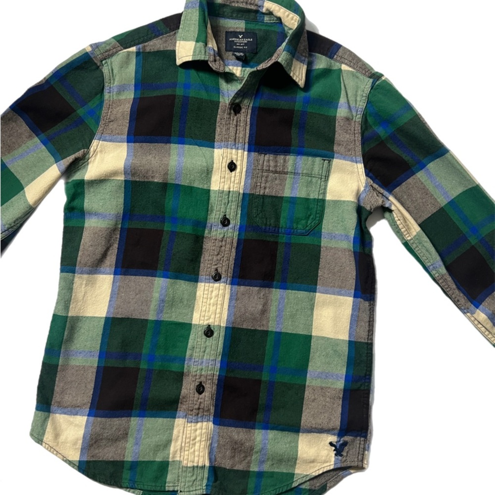 American Eagle Plaid Men's Longsleeve Size XS - Picture 5 of 5